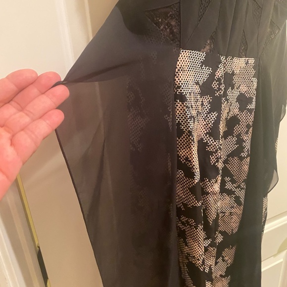 BCBG MAXAZRIA RUNWAY MIDI black/multi colored sleeveless dress. Size M - Picture 5 of 7